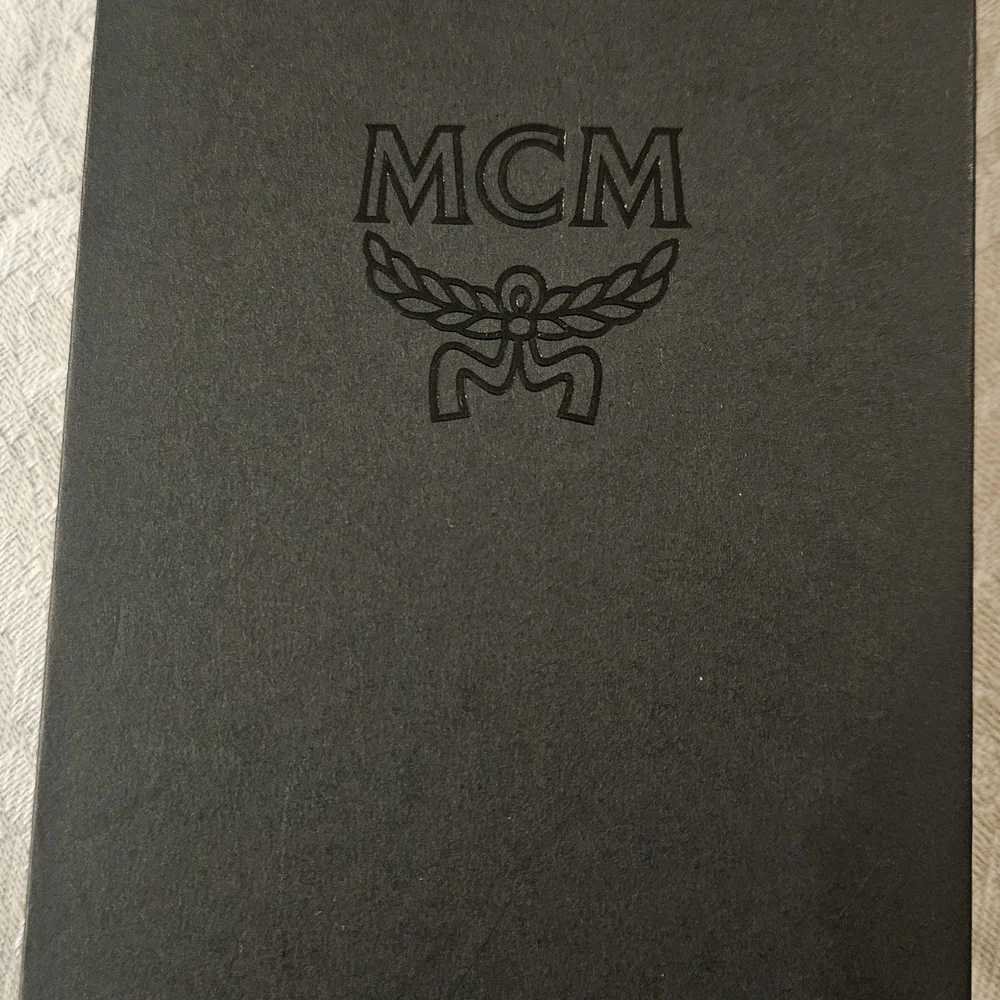 MCM Black Phone Case with Strap